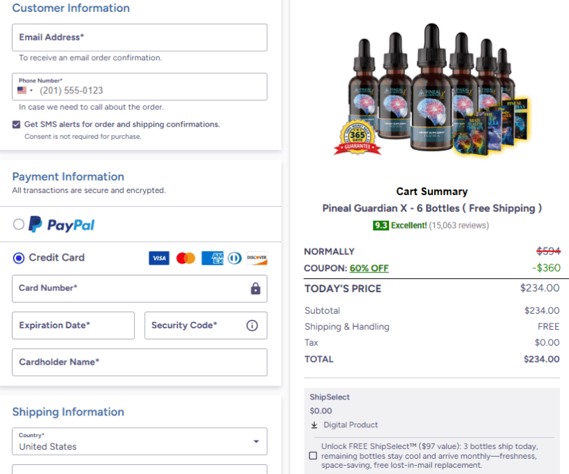 Pineal Guardian X Secure Payment